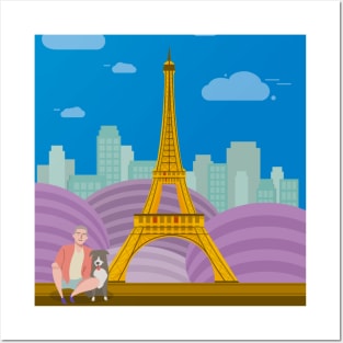 A trip with my dog to Paris Posters and Art